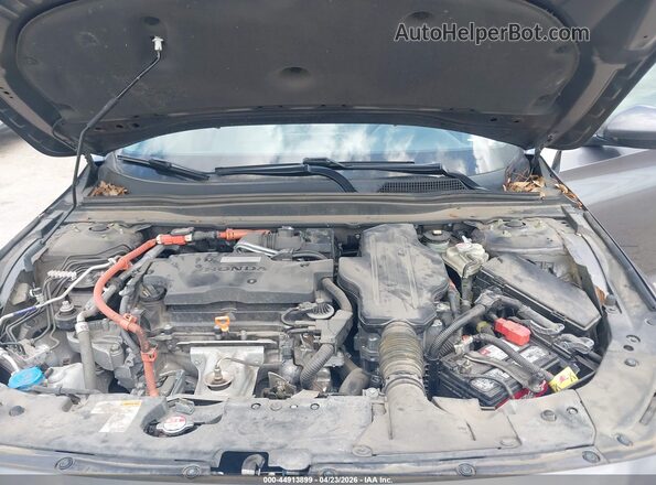 1HGCV3F43KA009235 2019 HONDA ACCORD HYBRID Gray Vista trasera