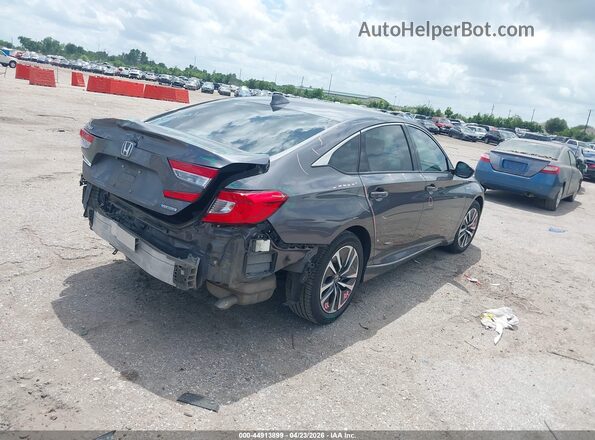 1HGCV3F43KA009235 2019 HONDA ACCORD HYBRID Gray Trasero derecho