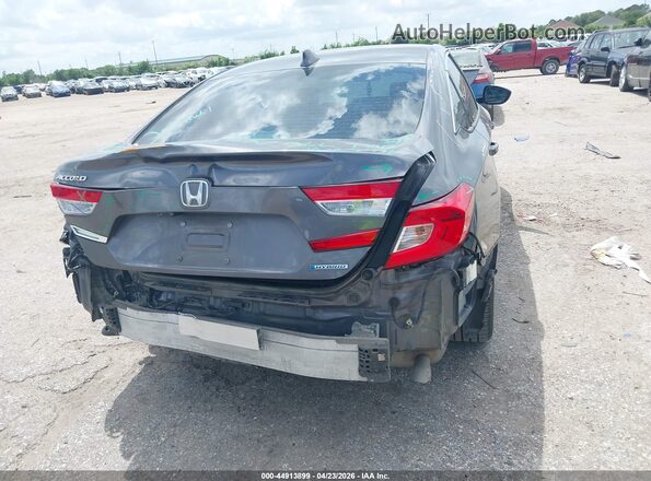 1HGCV3F43KA009235 2019 HONDA ACCORD HYBRID Gray 