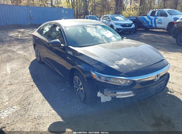 1HGCV3F59KA013475 2019 HONDA ACCORD HYBRID Black Delantero derecho