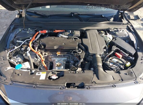 1HGCV3F59MA008313 2021 HONDA ACCORD HYBRID Серый Вид сзади