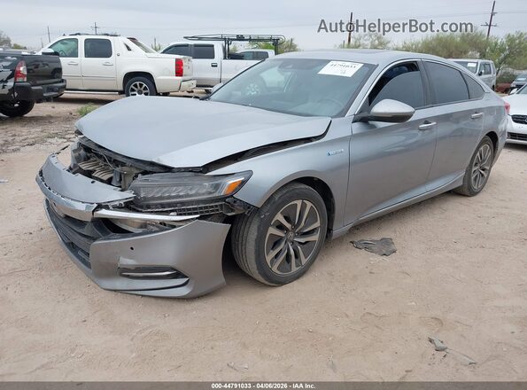 1HGCV3F92KA018679 2019 HONDA ACCORD HYBRID Silver Front left
