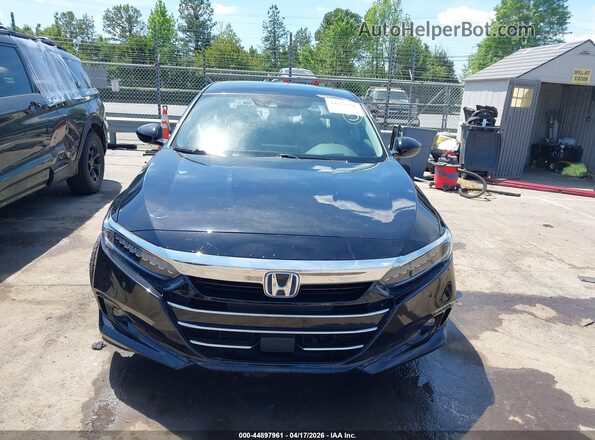 1HGCV3F92MA004591 2021 HONDA ACCORD HYBRID Black Вид щитка приладів