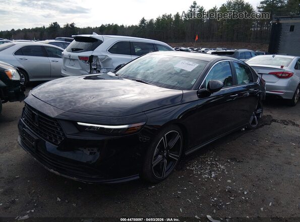 1HGCY2F54SA066635 2025 HONDA ACCORD HYBRID Черный Передняя левая четверть