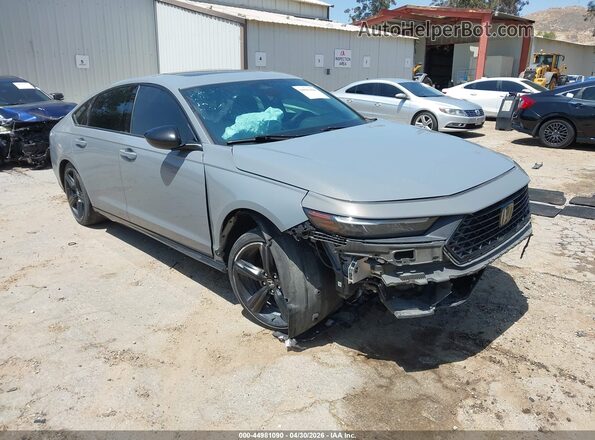 1HGCY2F74PA035846 2023 HONDA ACCORD HYBRID Серый Передняя правая четверть
