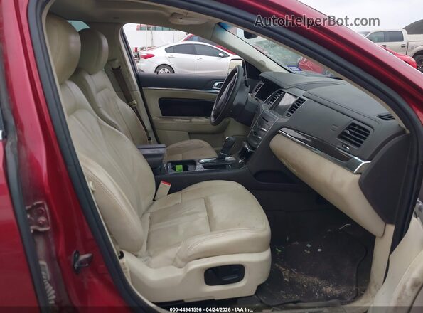 1LNHL9DK8GG600305 2016 LINCOLN MKS Красный Вид салона спереди