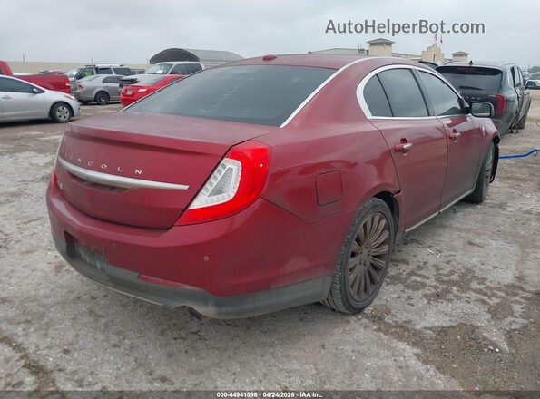 1LNHL9DK8GG600305 2016 LINCOLN MKS Красный Задняя правая четверть