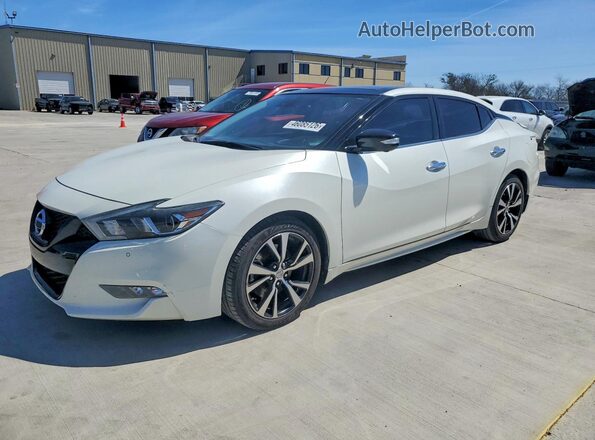 1N4AA6AP2JC397720 2018 NISSAN MAXIMA PLATINUM White Առջևի ձախ երեք քառորդ տեսարան