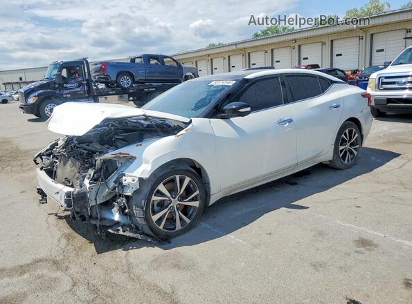 1N4AA6AP2JC404049 2018 NISSAN MAXIMA PLATINUM White Przód lewy