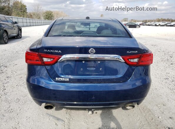 1N4AA6AP3JC364127 2018 NISSAN MAXIMA PLATINUM Синий Вид сзади