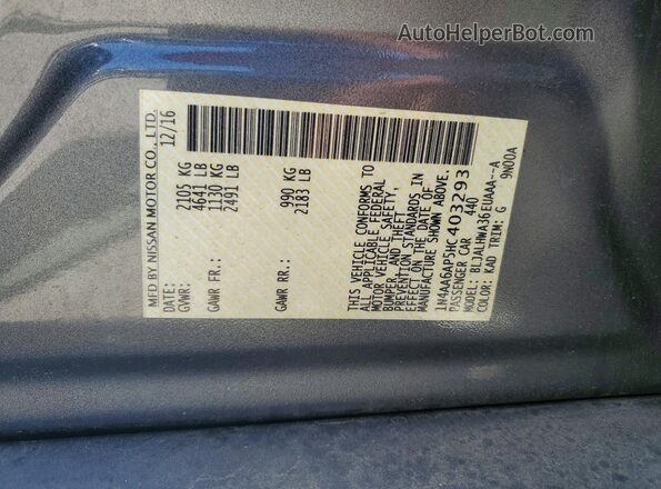 1N4AA6AP5HC403293 2017 NISSAN MAXIMA PLATINUM Gray Widok komory silnika