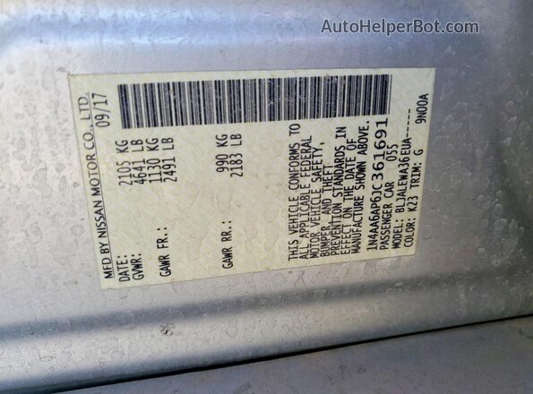 1N4AA6AP6JC361691 2018 NISSAN MAXIMA Silver Widok komory silnika