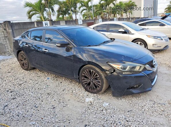 1N4AA6AP8HC448857 2017 NISSAN MAXIMA PLATINUM Черный Передняя правая четверть