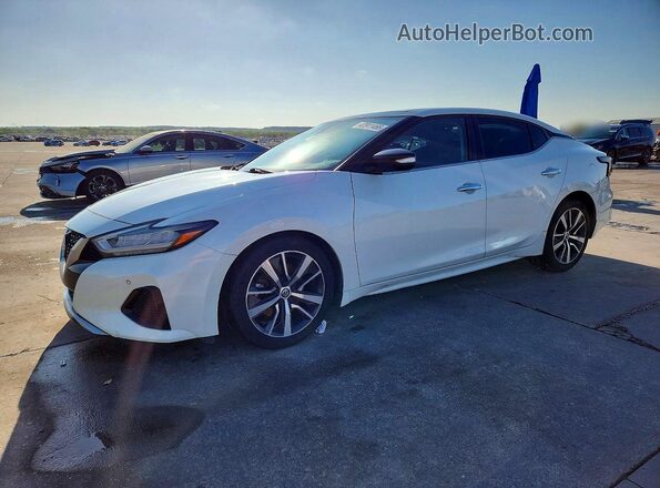 1N4AA6AV0KC378390 2019 NISSAN MAXIMA Белый Передняя левая четверть