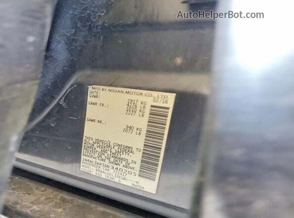 1N4AL3AP1GN340205 2016 NISSAN ALTIMA Серый Вид подкапотного пространства