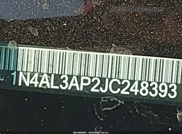 1N4AL3AP2JC248393 2018 NISSAN ALTIMA Gray Vista del compartimento del motor