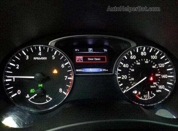 1N4AL3APXJC287703 2018 NISSAN ALTIMA Blue Instrument cluster view