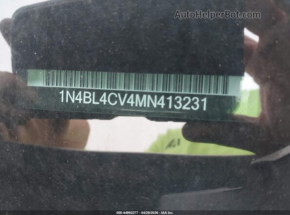 1N4BL4CV4MN413231 2021 NISSAN ALTIMA Белый Вид подкапотного пространства