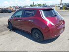 2017 Nissan Leaf S Maroon vin: 1N4BZ0CP9HC308016