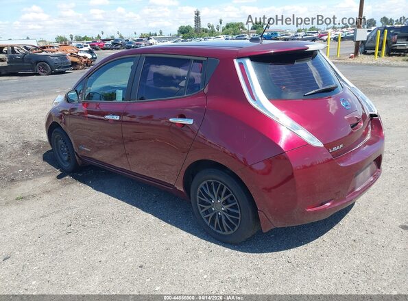 1N4BZ0CP9HC308016 2017 NISSAN LEAF Maroon Задня ліва чверть