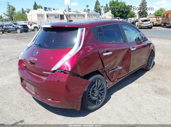 1N4BZ0CP9HC308016 2017 NISSAN LEAF Maroon Задня права чверть