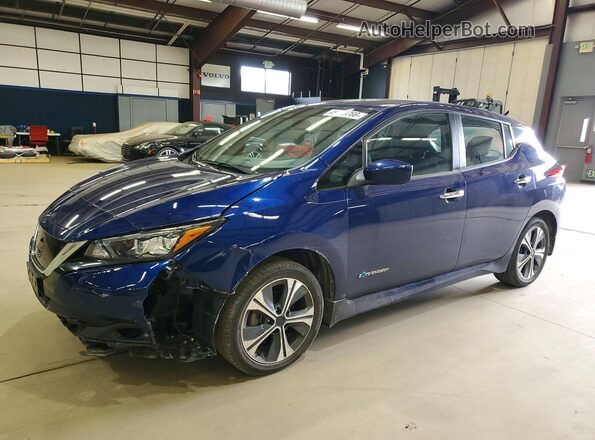 1N4BZ1CP9KC313617 2019 NISSAN LEAF Blue წინა მარცხენა ხედი სამი მეოთხედიდან