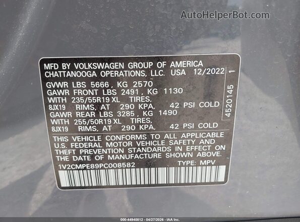 1V2CMPE89PC008582 2023 VOLKSWAGEN ID.4 Gray Engine compartment view