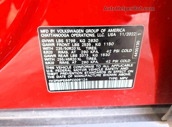 1V2FMPE86PC006124 2023 VOLKSWAGEN ID.4 Red Engine compartment view