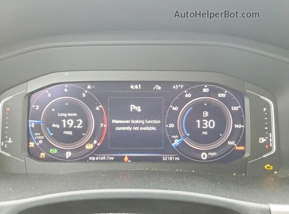 1V2HR2CA2PC533600 2023 VOLKSWAGEN ATLAS Черный Вид щитка приборов