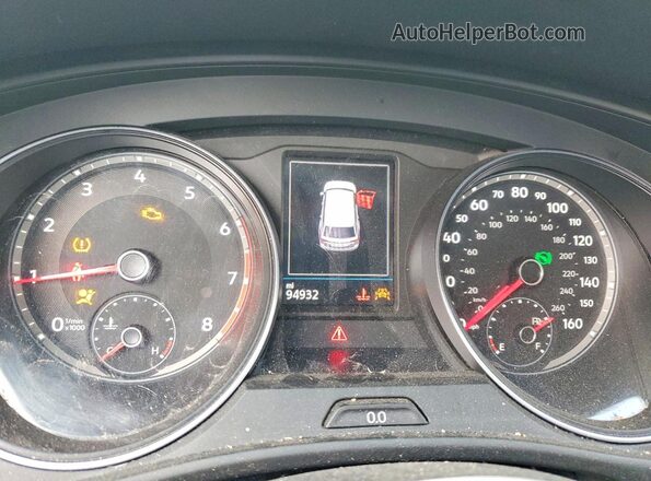 1V2LR2CA7JC557604 2018 VOLKSWAGEN ATLAS Yellow Vista del cuadro de instrumentos