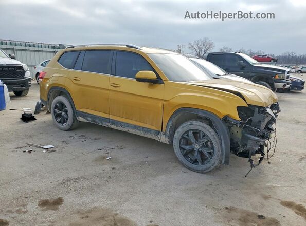 1V2LR2CA7JC557604 2018 VOLKSWAGEN ATLAS Yellow Delantero derecho