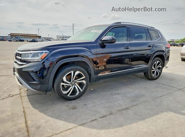1V2TP2CA3MC523962 2021 VOLKSWAGEN ATLAS Black Передня ліва чверть