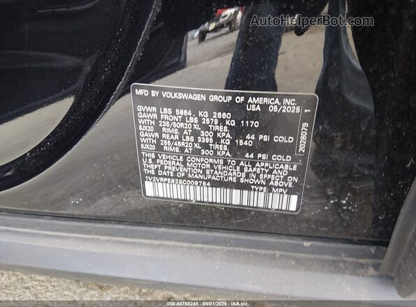 1V2VRPE82SC009754 2025 VOLKSWAGEN ID.4 Черный Вид подкапотного пространства