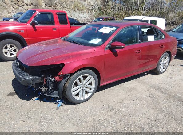 1VWLA7A34KC005809 2019 VOLKSWAGEN PASSAT Красный Передняя левая четверть