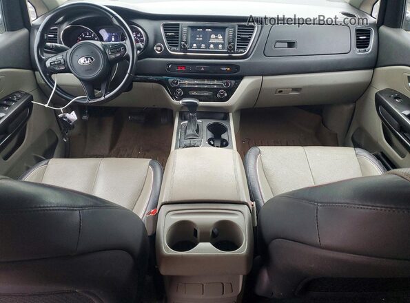 KNDMB5C16H6266029 2017 KIA SEDONA Black Widok zestawu wskaźników