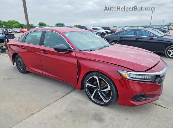 1HGCV3F27NA011766 2022 HONDA ACCORD Red Widok z przodu