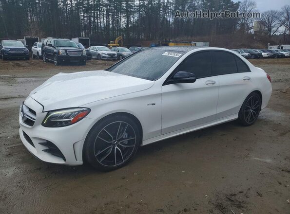 55SWF6EB8KU300135 2019 MERCEDES-BENZ AMG White Przód lewy