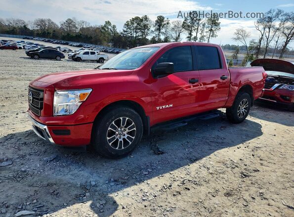 1N6AA1EF1NN100152 2022 NISSAN TITAN Red Tył lewy
