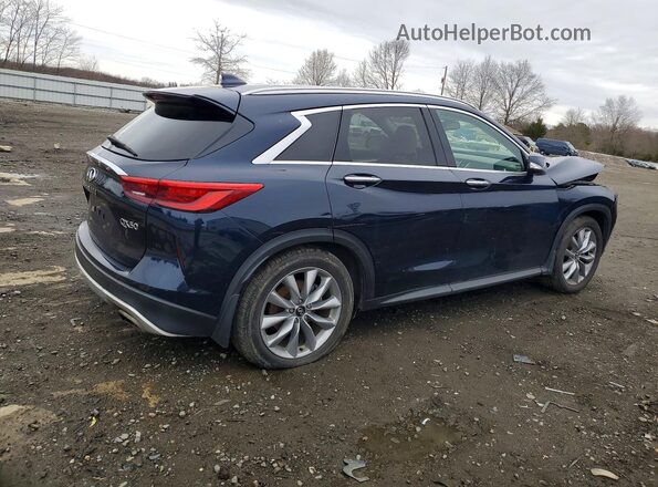 3PCAJ5BB6MF103847 2021 INFINITI QX50 Синий Передняя правая четверть