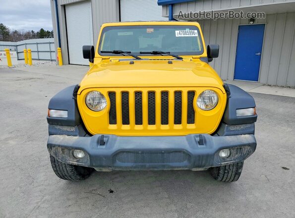 1C4HJXDN4JW318975 2018 JEEP WRANGLER Желтый Вид сзади