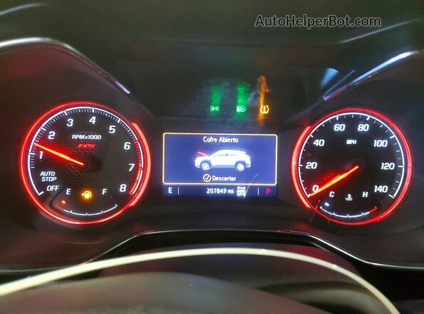 KL79MUSLXPB099674 2023 CHEVROLET TRAILBLAZER Yellow Вид щитка приладів