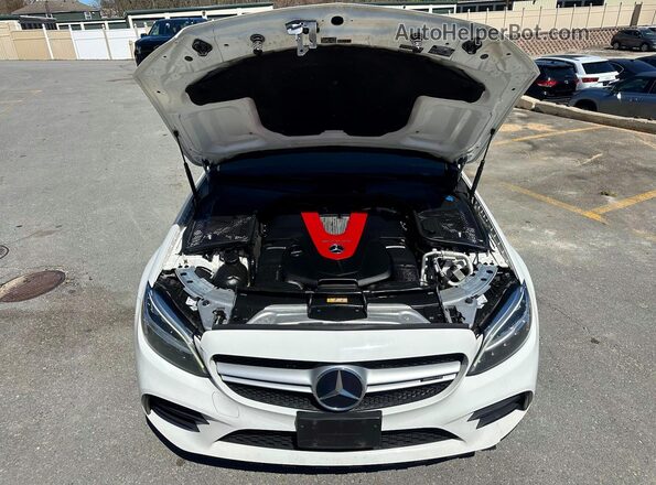55SWF6EB3KU284846 2019 MERCEDES-BENZ C White Սալոնի դիմացի տեսք