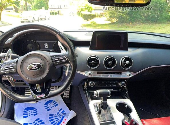 KNAE45LCXK6061463 2019 KIA STINGER Белый Вид задних сидений