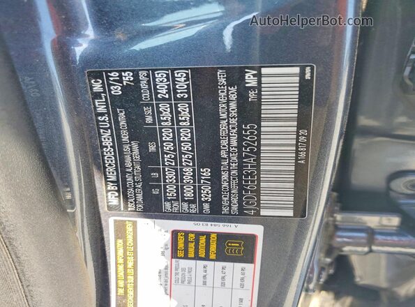 4JGDF6EE3HA752655 2017 MERCEDES-BENZ GLS Gray სალონის 360-გრადუსიანი ხედი