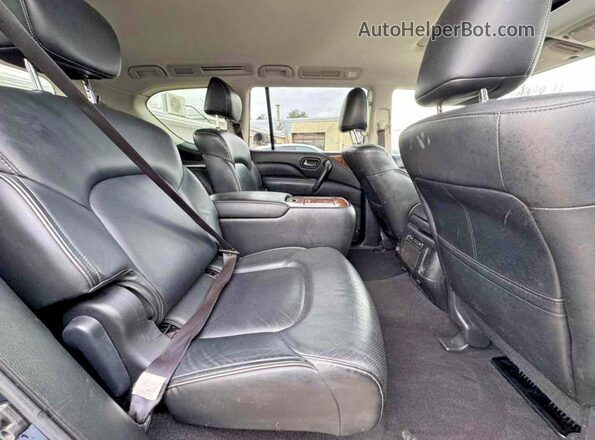 JN8AZ2NE5K9226385 2019 INFINITI QX80 Черный Вид салона спереди
