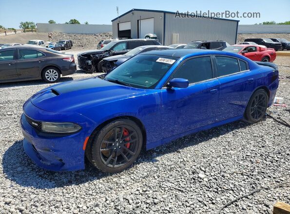 2C3CDXGJ8JH180001 2018 DODGE CHARGER Синий Передняя левая четверть