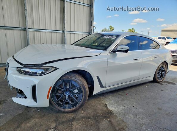 WBY43AW02RFS65016 2024 BMW I4 White წინა მარცხენა ხედი სამი მეოთხედიდან