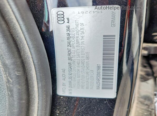 WAUCFAFC5GN016661 2016 AUDI OTHER Черный Вид наклейки с VIN-кодом