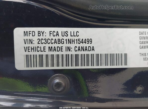 2C3CCABG1NH154499 2022 CHRYSLER 300 Black Engine compartment view