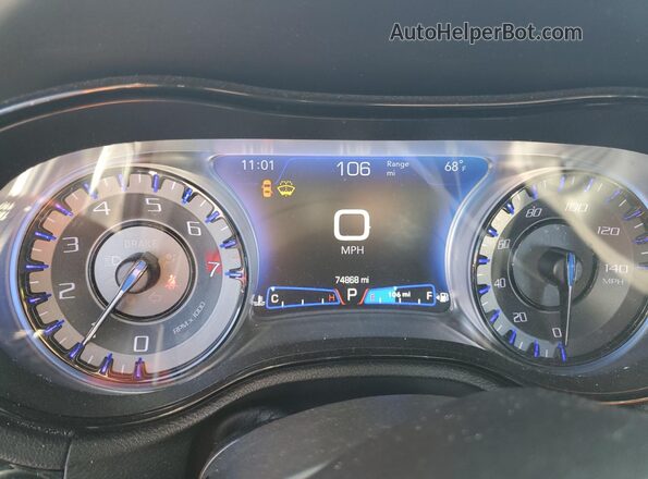 2C3CCABG8KH712490 2019 CHRYSLER 300 Gray Instrument cluster view